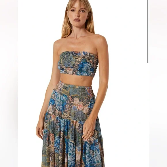 BNWT! Misa Los Angeles Roksana Bandeau & Bar Skirt Set!! - Picture 4 of 13